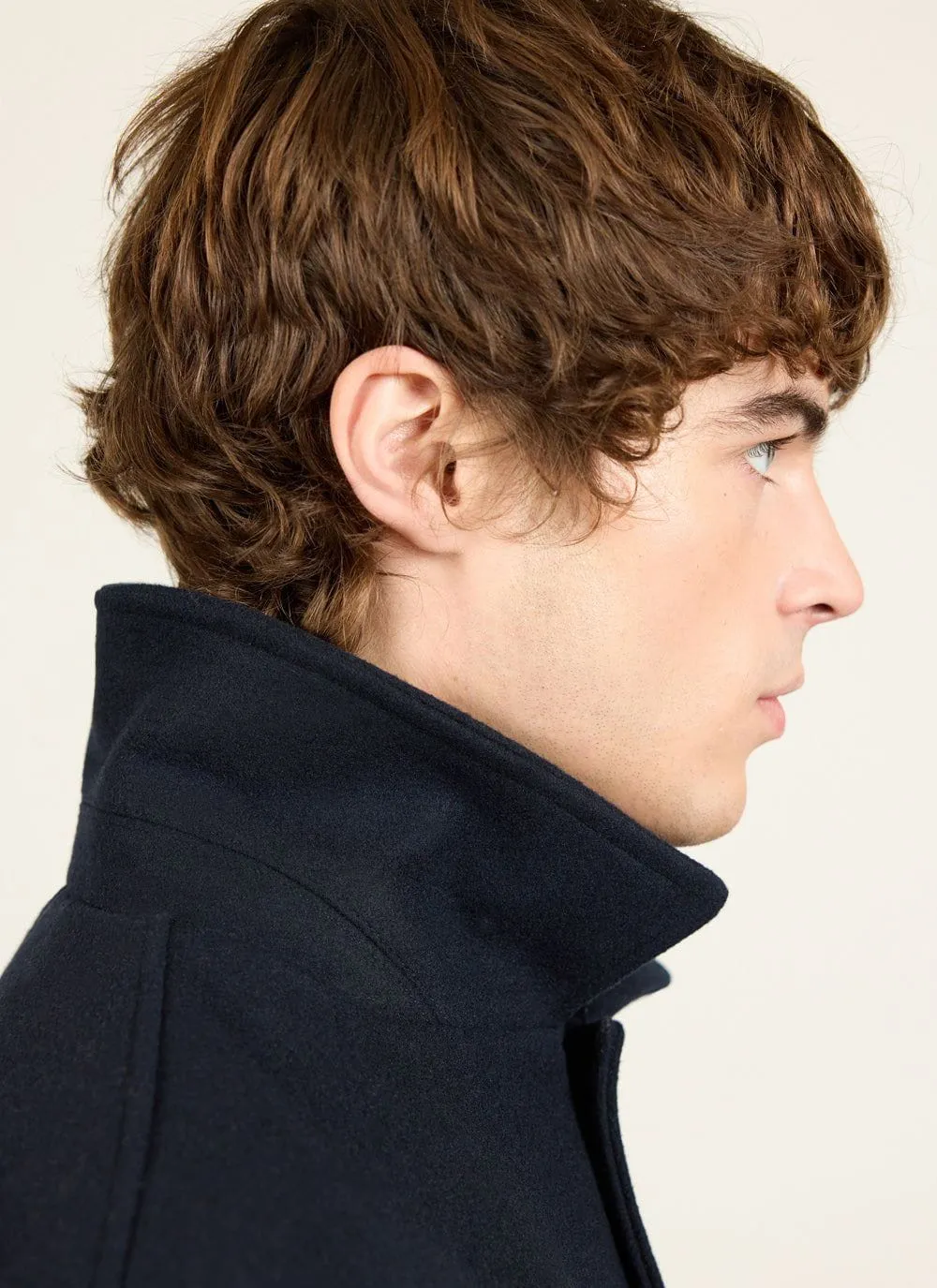 Pea Coat | Melton Wool | Navy