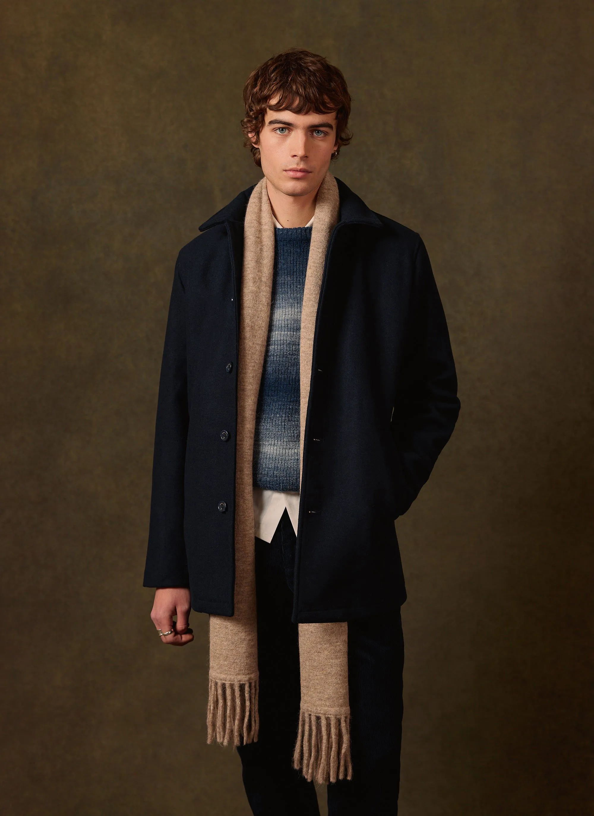 Pea Coat | Melton Wool | Navy