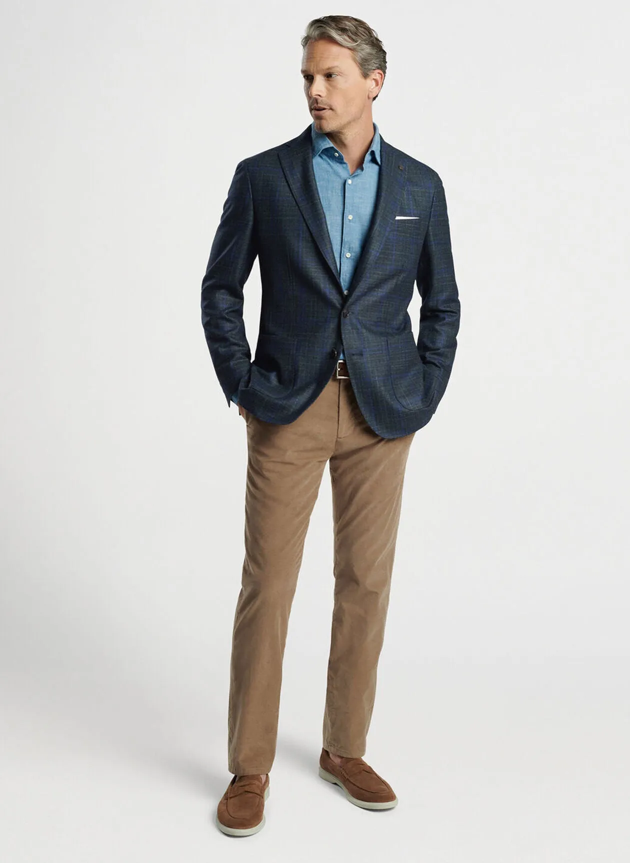 Peter Millar Findlay Plaid Soft Jacket In Lacinato