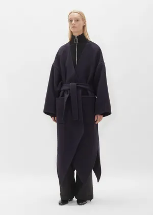 Pointed Hem Double Face Coat