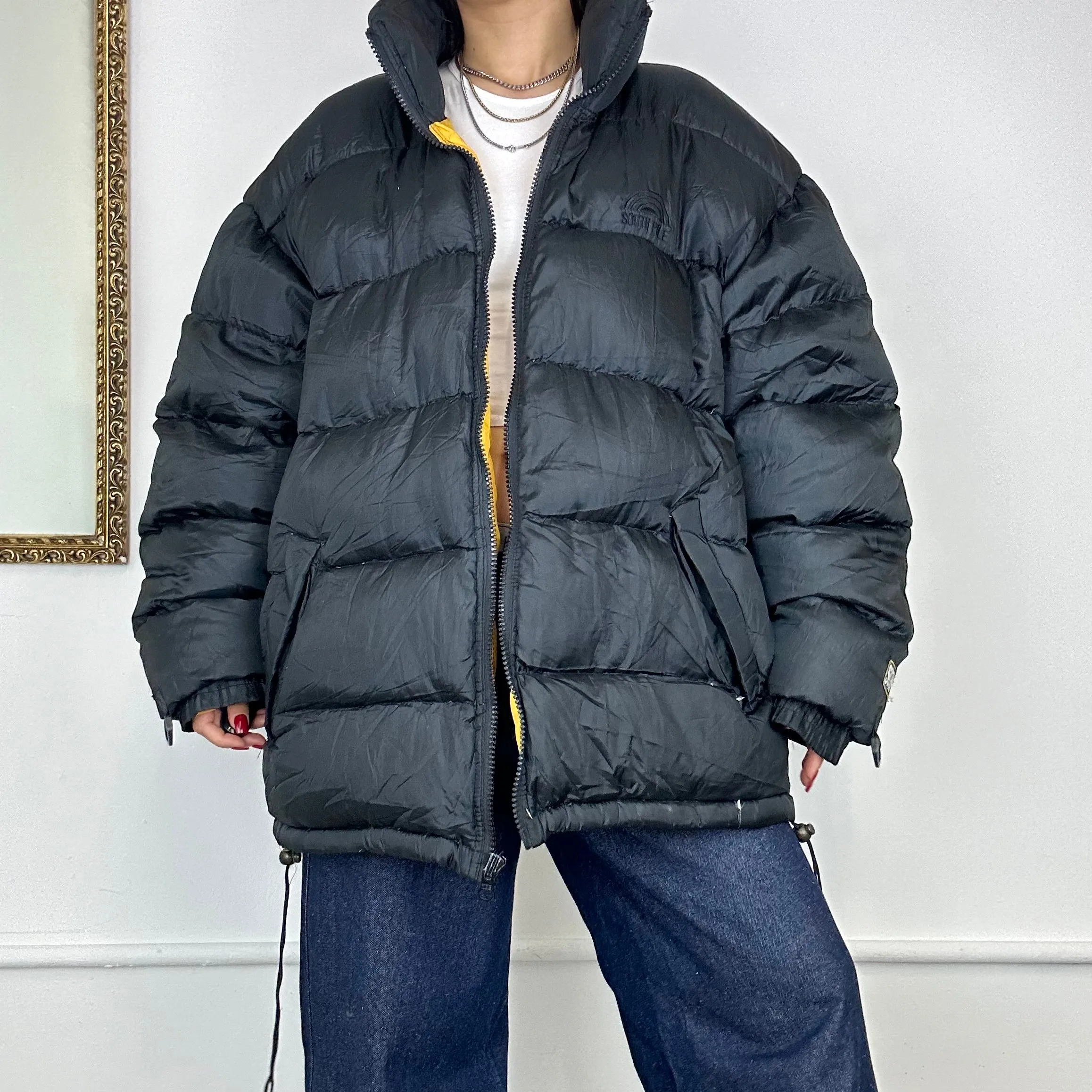 reversible puffer jacket by southpole