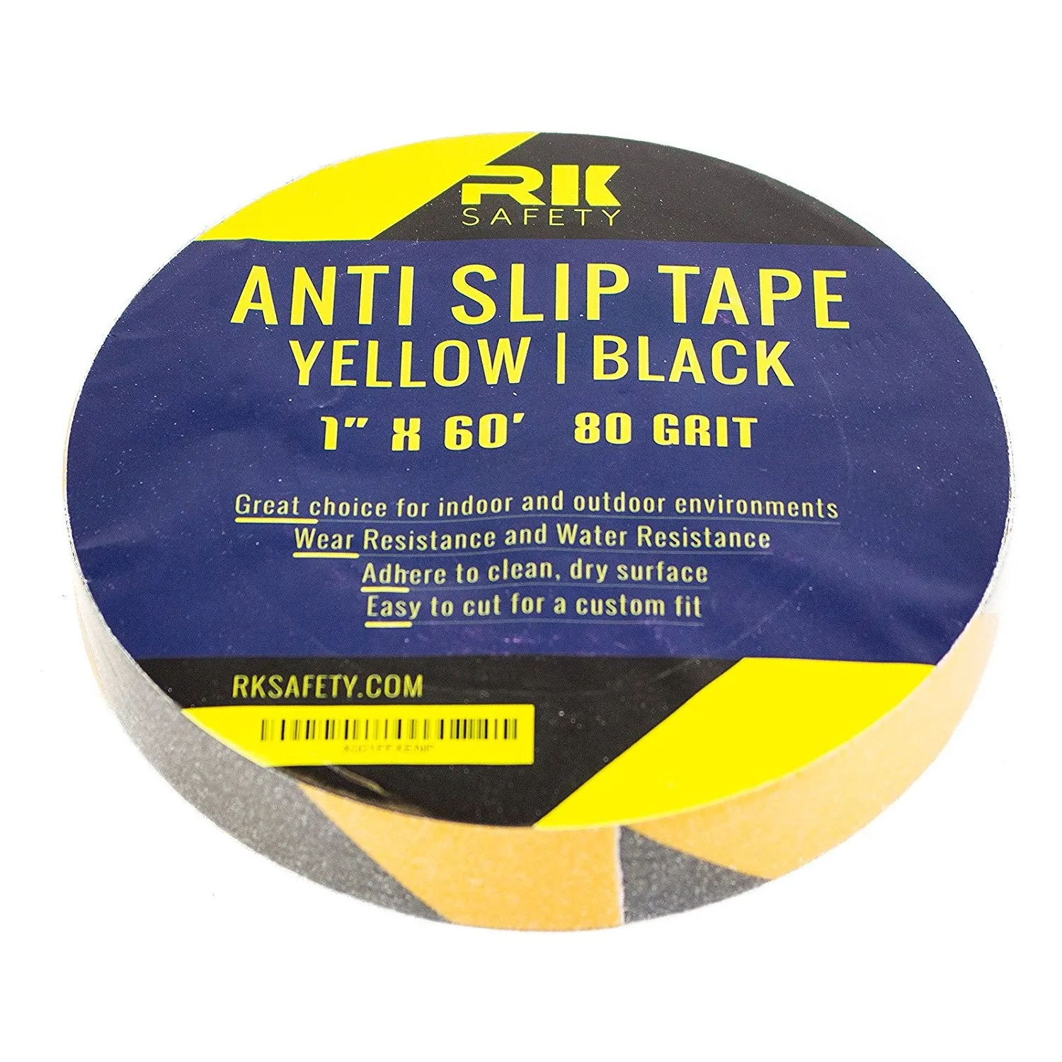 RK Safety 1" X 60' Black & Yellow Color Anti Slip Track Tape