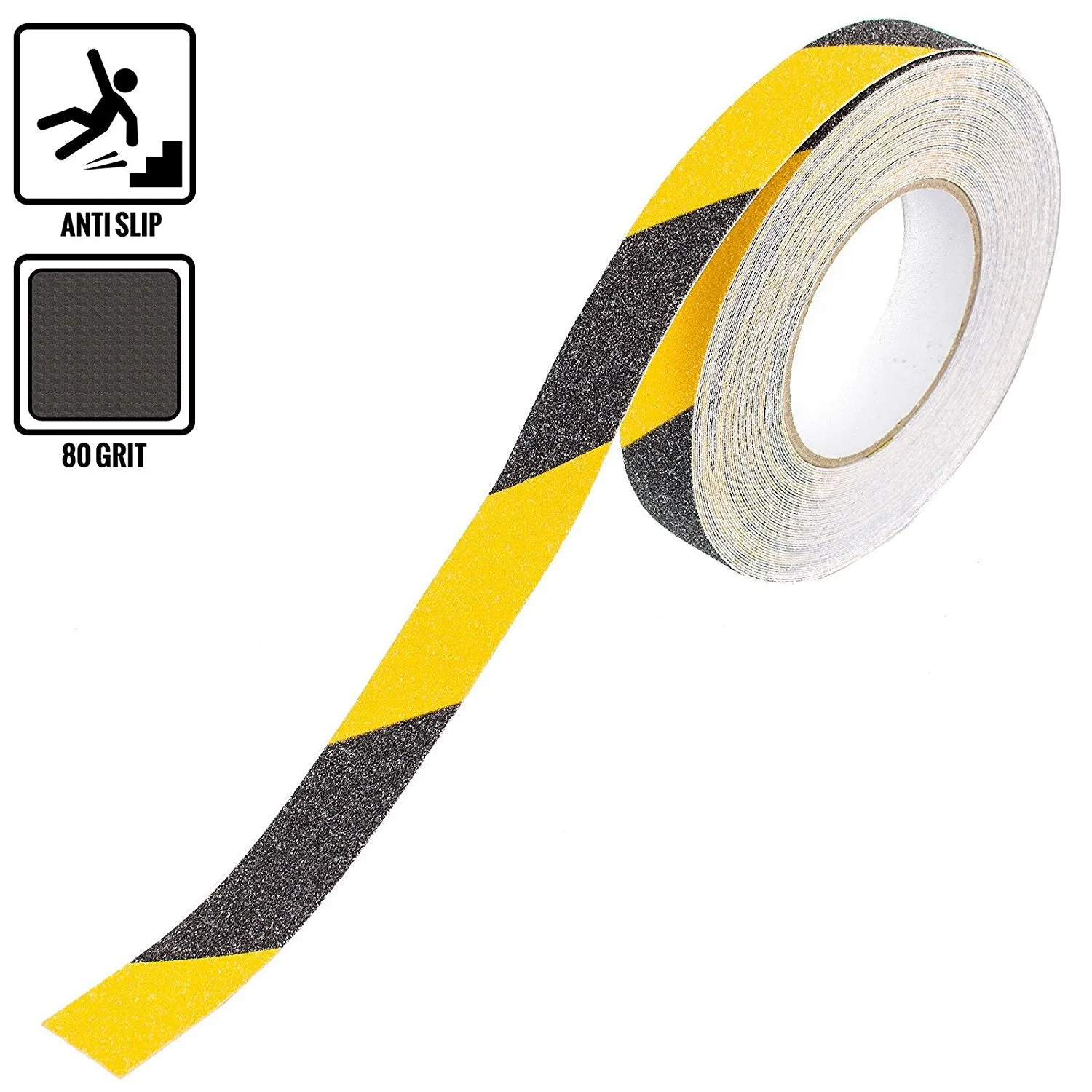 RK Safety 1" X 60' Black & Yellow Color Anti Slip Track Tape