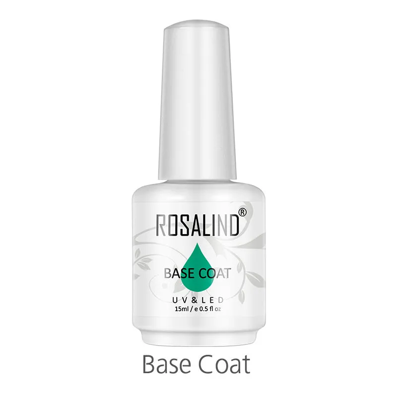 Rosalind Flash Deal 2PCS/Set 15ml White Bottle Top & Base Coat Vernis