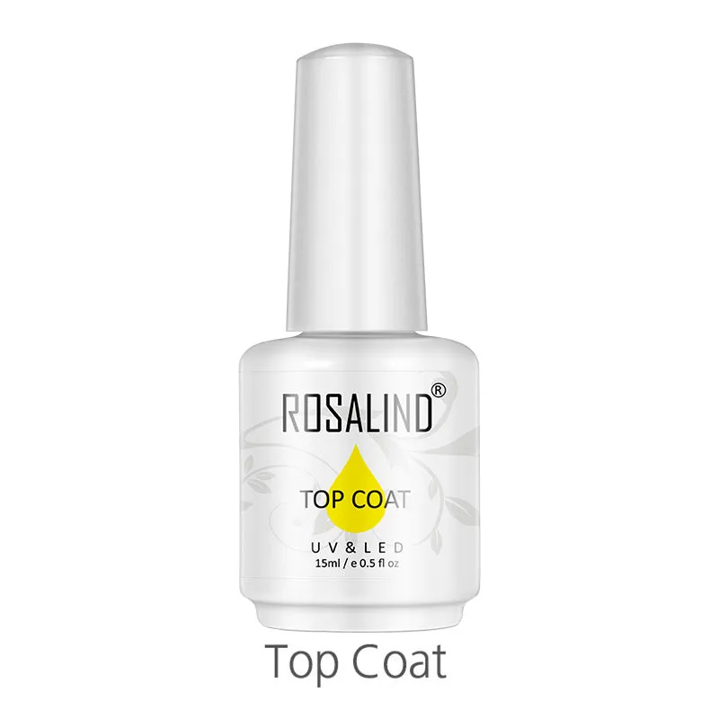 Rosalind Flash Deal 2PCS/Set 15ml White Bottle Top & Base Coat Vernis