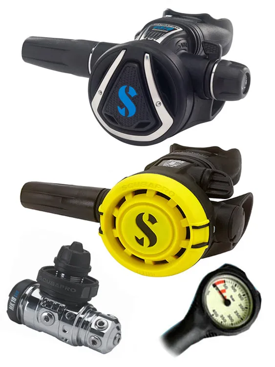 Scubapro Regulator Set: MK19 Evo (DIN or Yoke) / C370 / R-Series Octopus & Free Termo Gauge