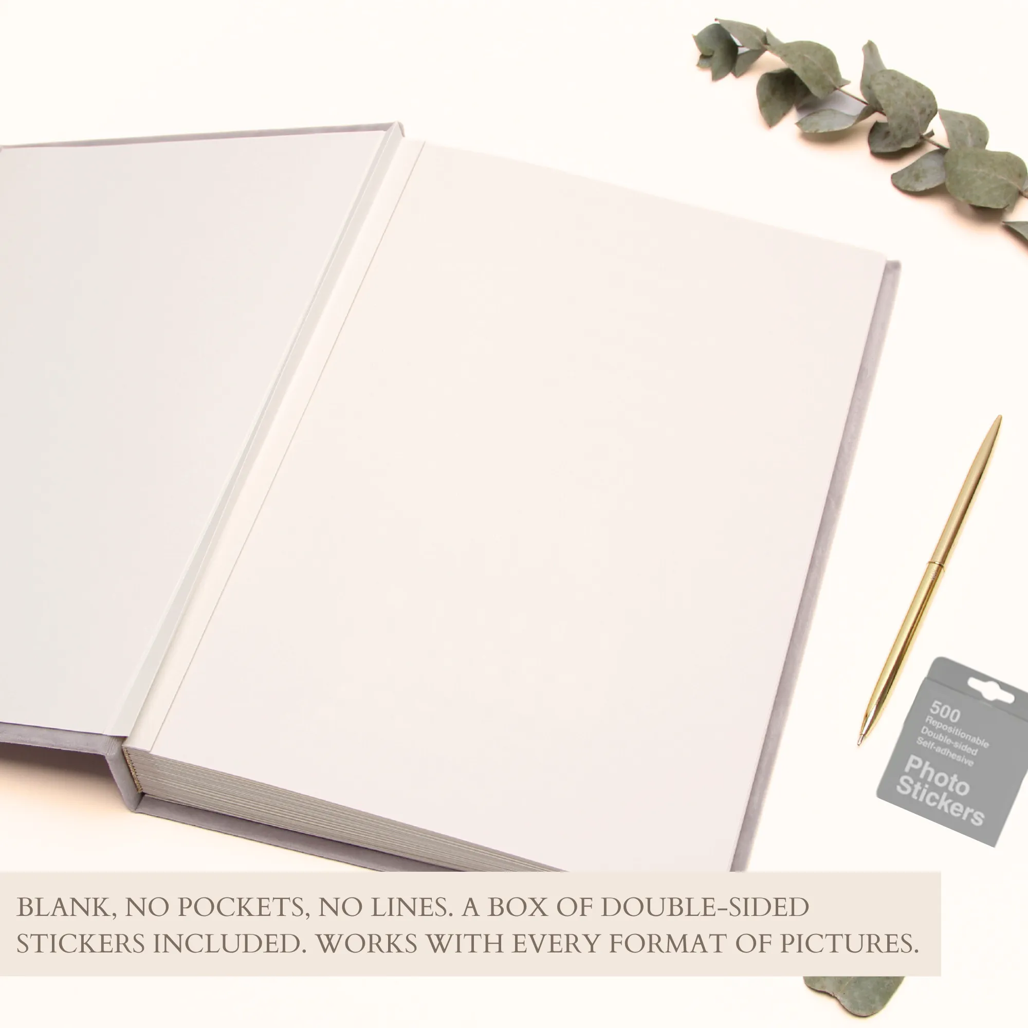 Silky White   Gold Metallic |  Guest Book ♡