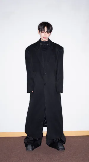 Simple long wool coat