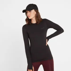 Snowdon Womens Thermal Base Layer Crew Neck - Black