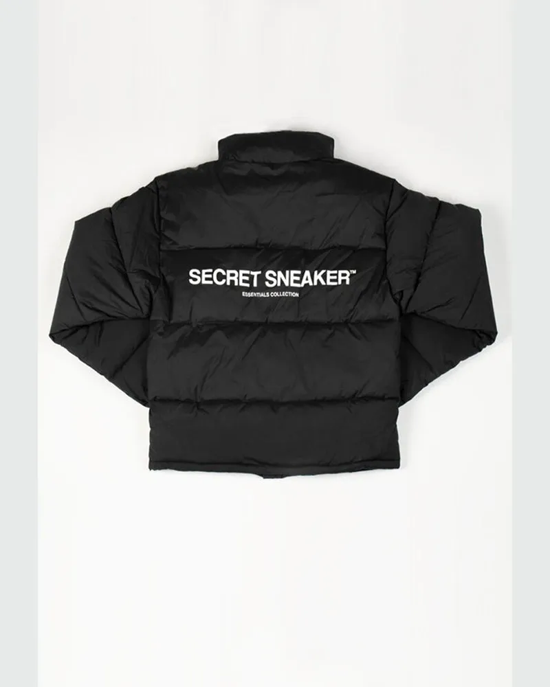 SSS ESSENTIALS PUFFER JACKET BLACK