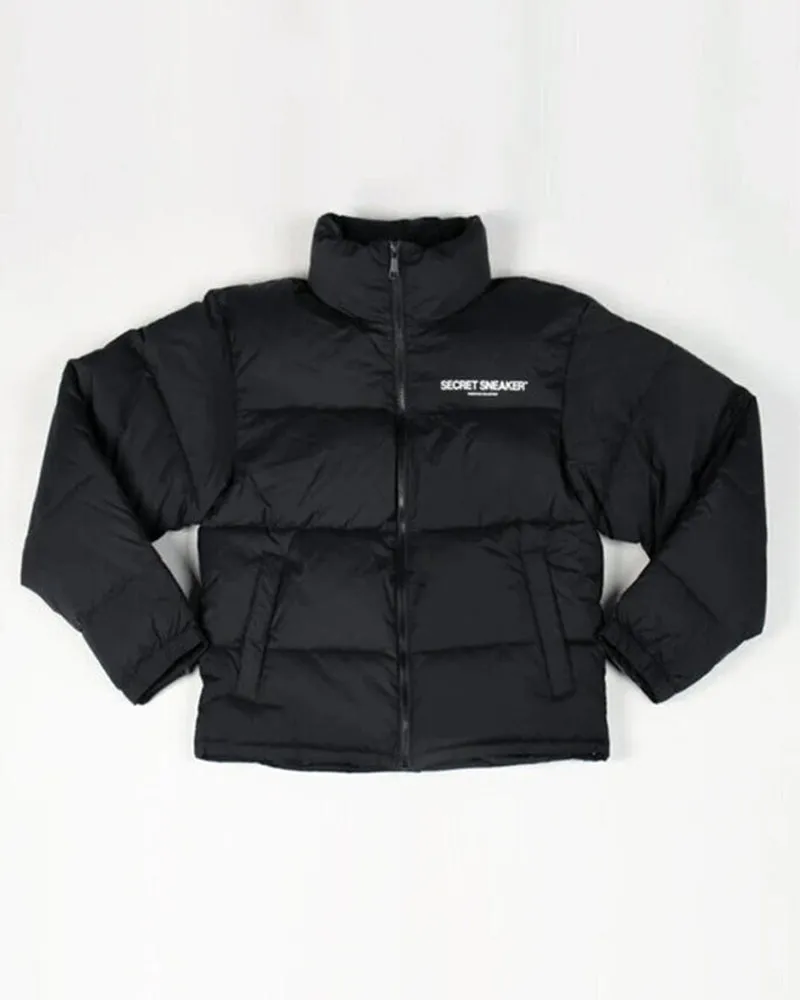 SSS ESSENTIALS PUFFER JACKET BLACK