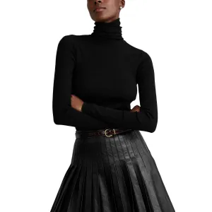 Stretch Ribbed Turtleneck