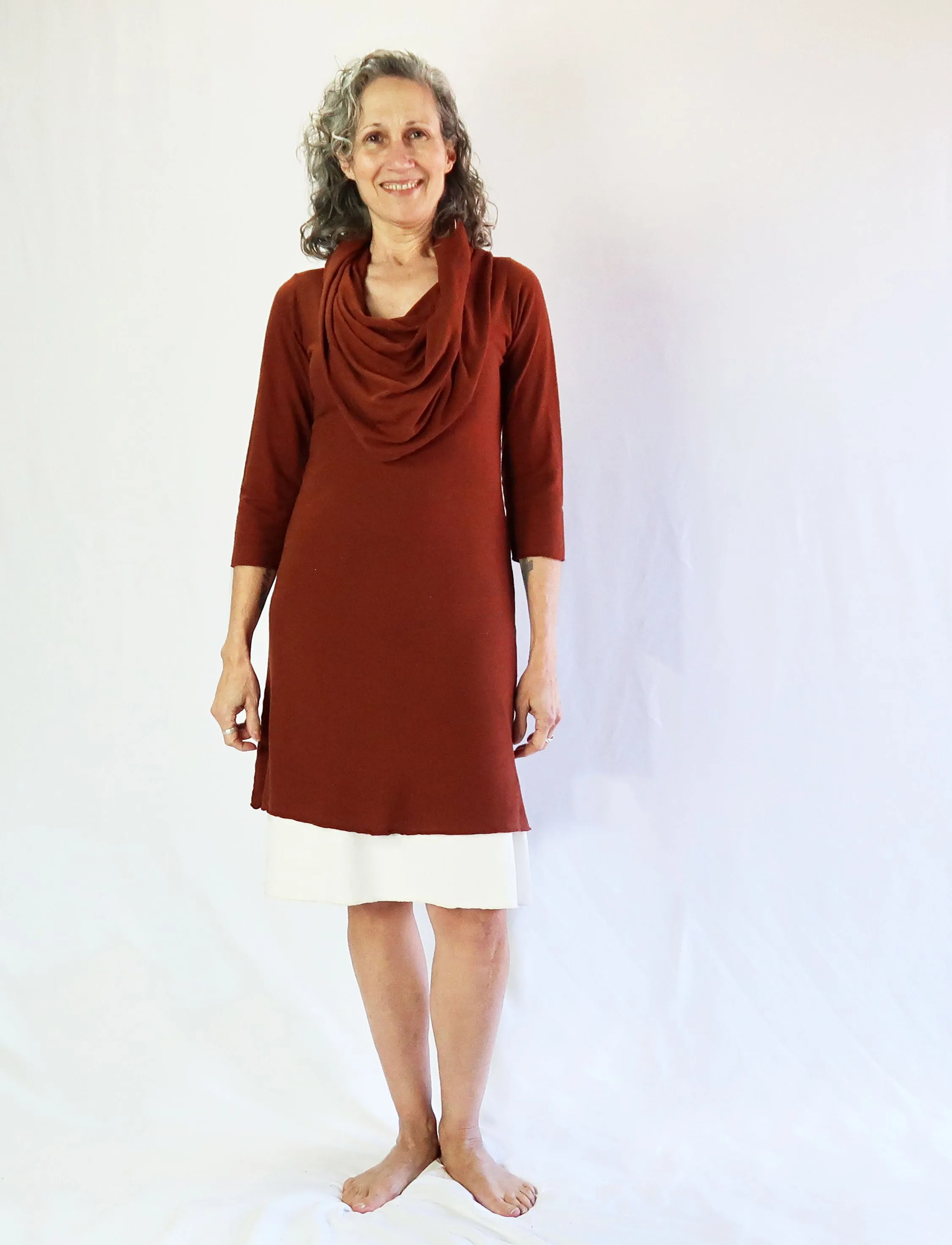 Super Cowl Simplicity Short Dress