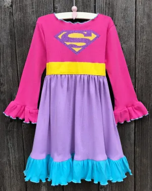 Superhero Supergirl Costume Dress