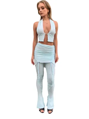 T Bar Halter Top, Pants, and skirt. 3 piece SET