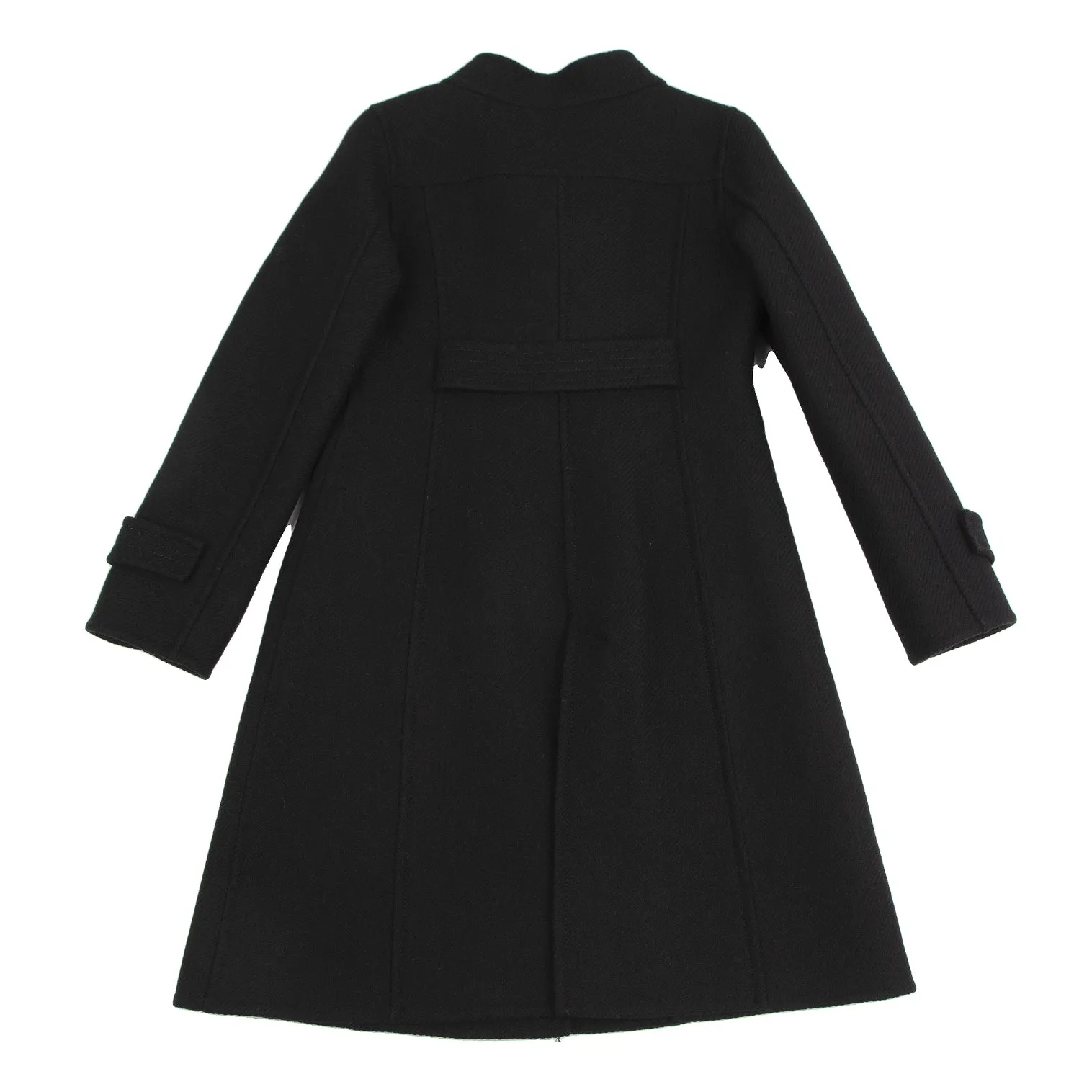 TOMORROWLAND  BALLSEY JAPAN. Black Wool Stand Collar Double Coat