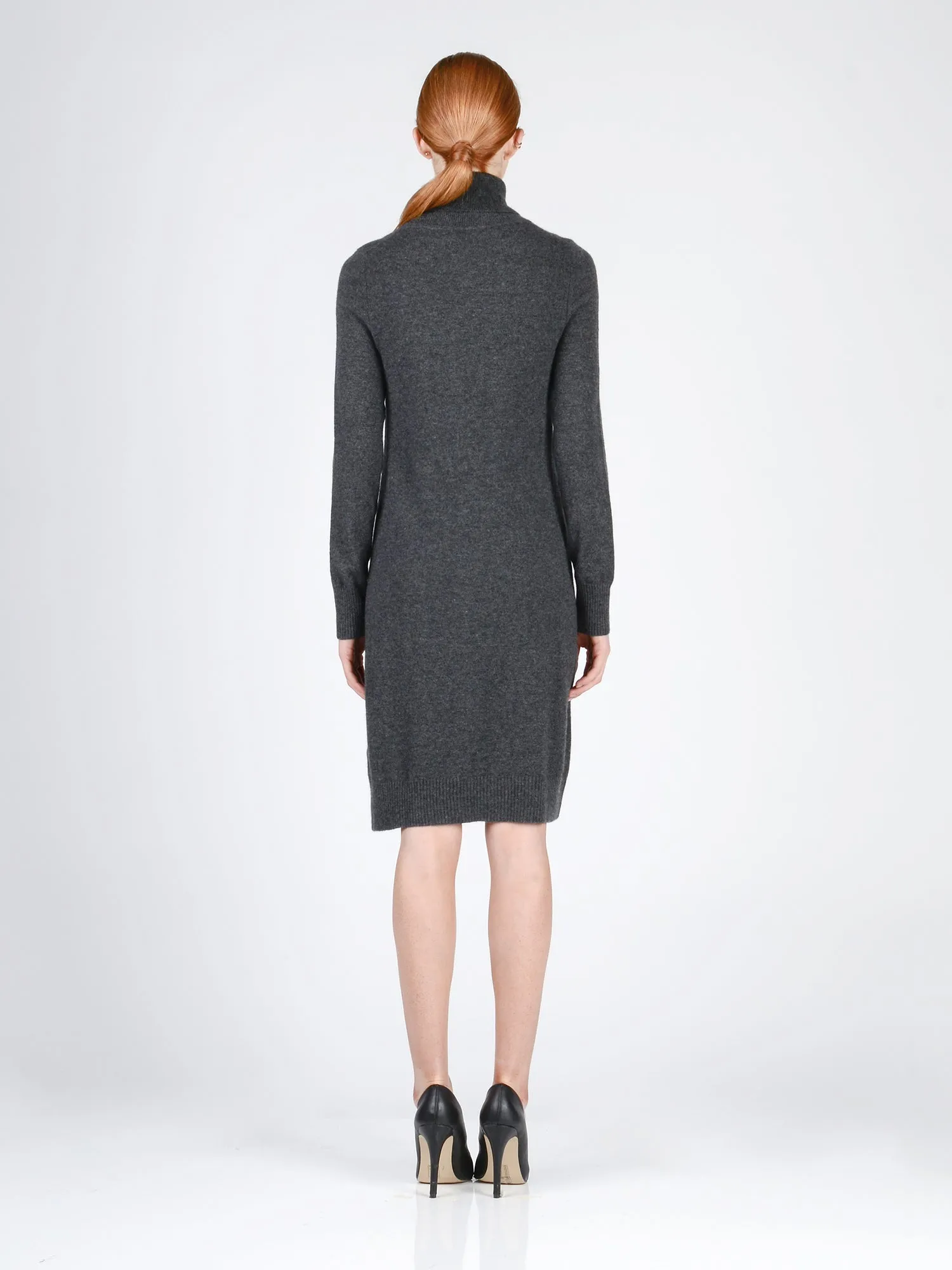 Turtleneck Slimfit Dress_Grey