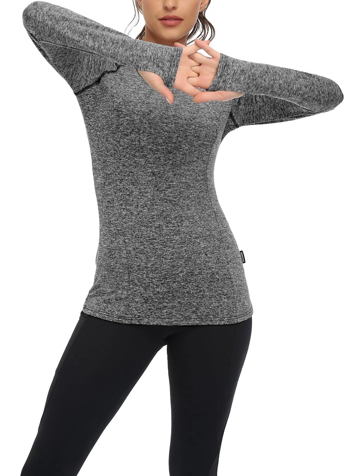 V-neck Long-sleeve Thermal Top for Women