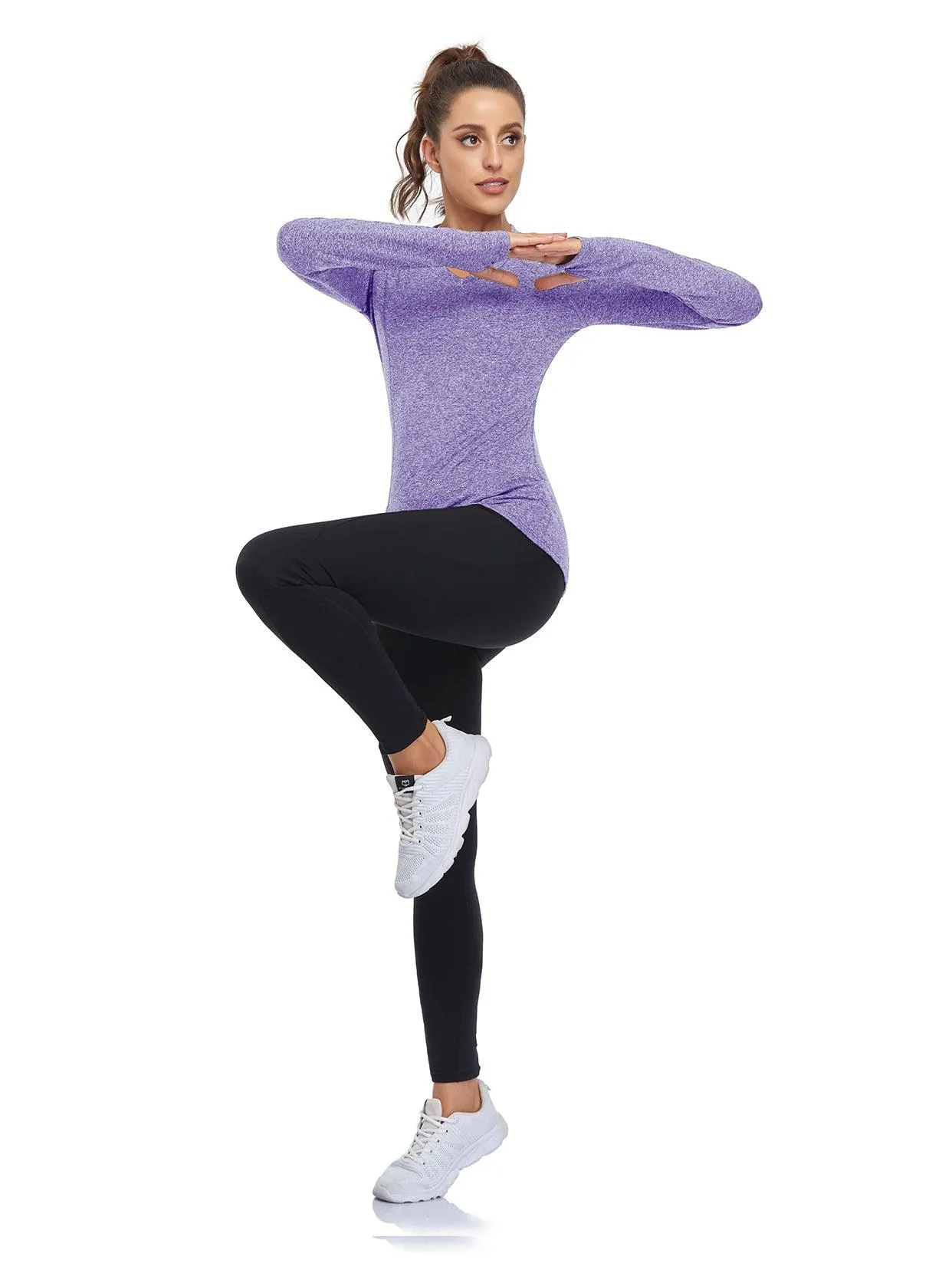 V-neck Long-sleeve Thermal Top for Women