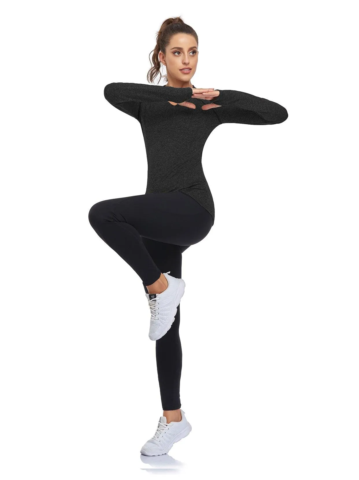 V-neck Long-sleeve Thermal Top for Women