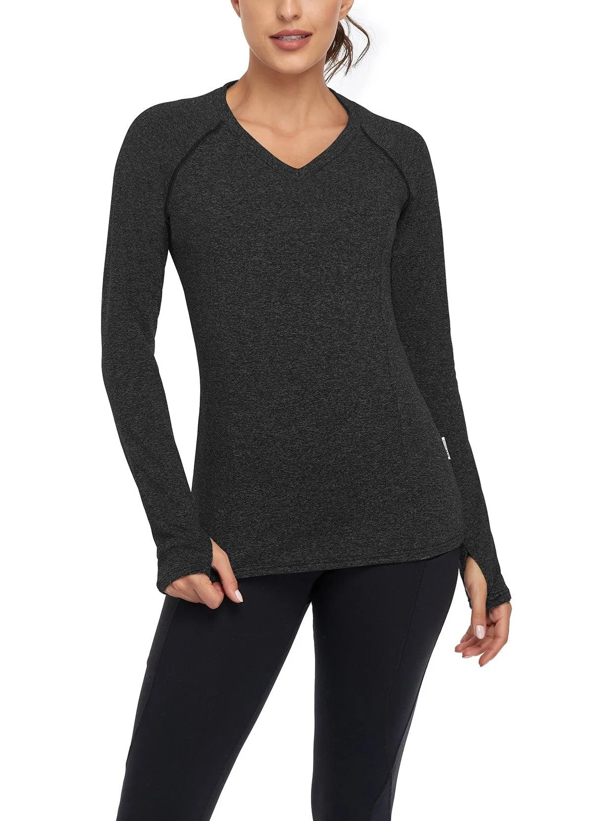 V-neck Long-sleeve Thermal Top for Women