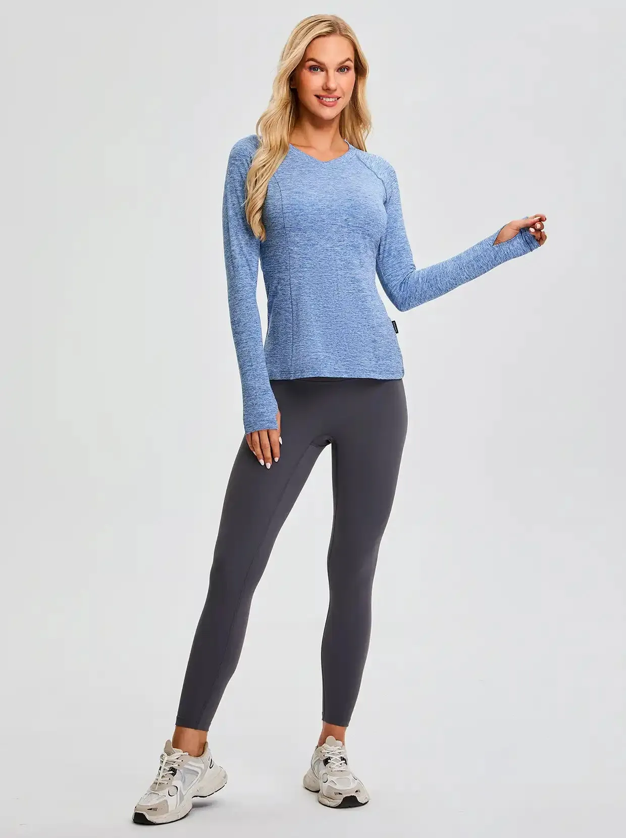 V-neck Long-sleeve Thermal Top for Women