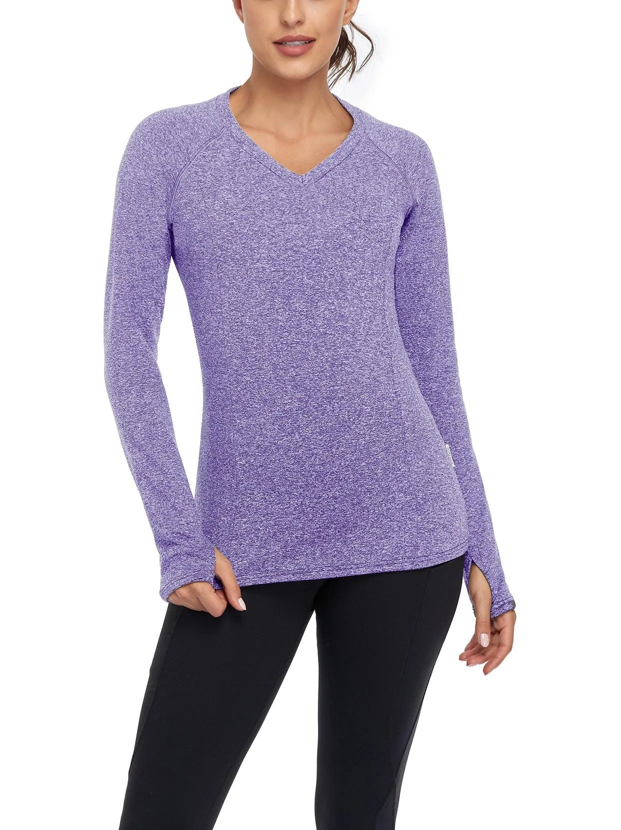 V-neck Long-sleeve Thermal Top for Women