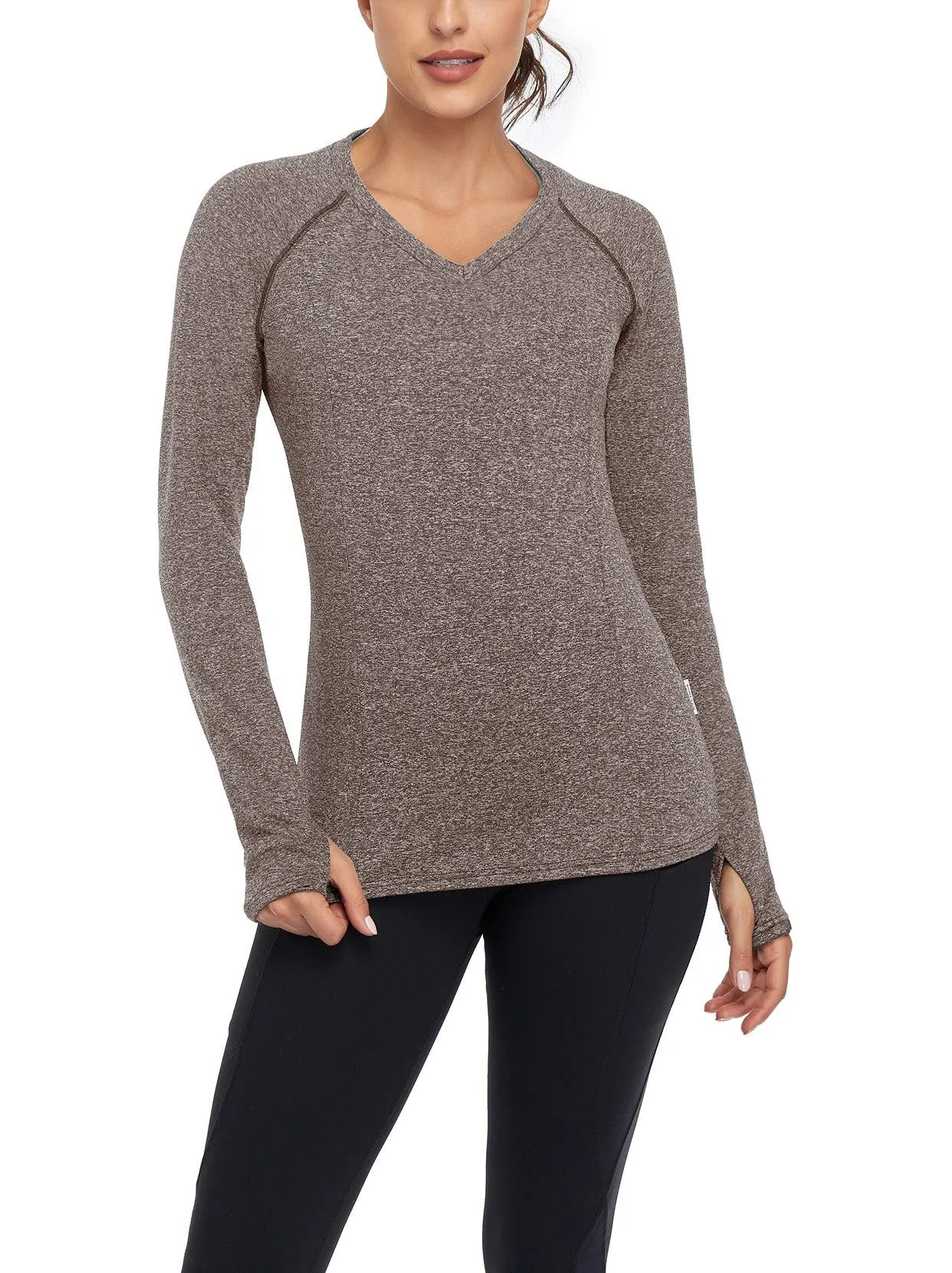 V-neck Long-sleeve Thermal Top for Women