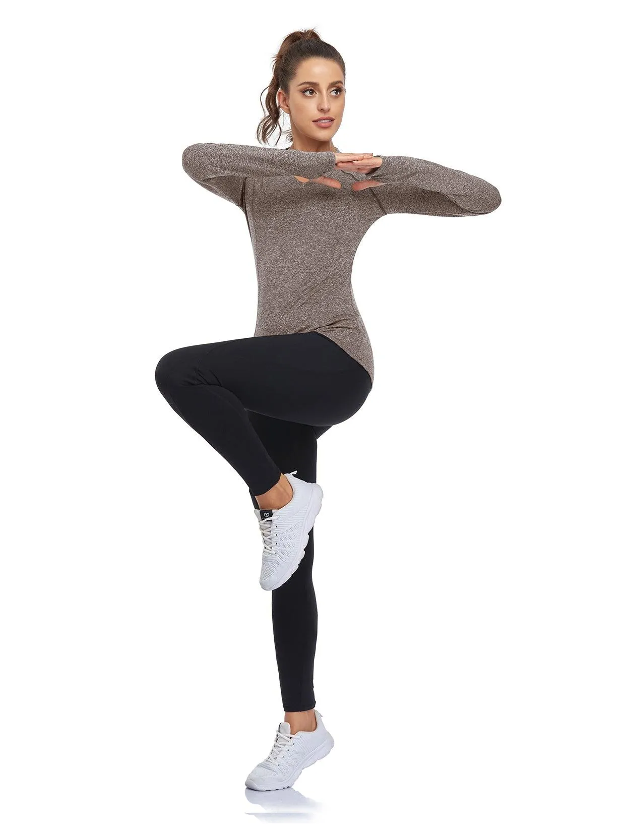 V-neck Long-sleeve Thermal Top for Women