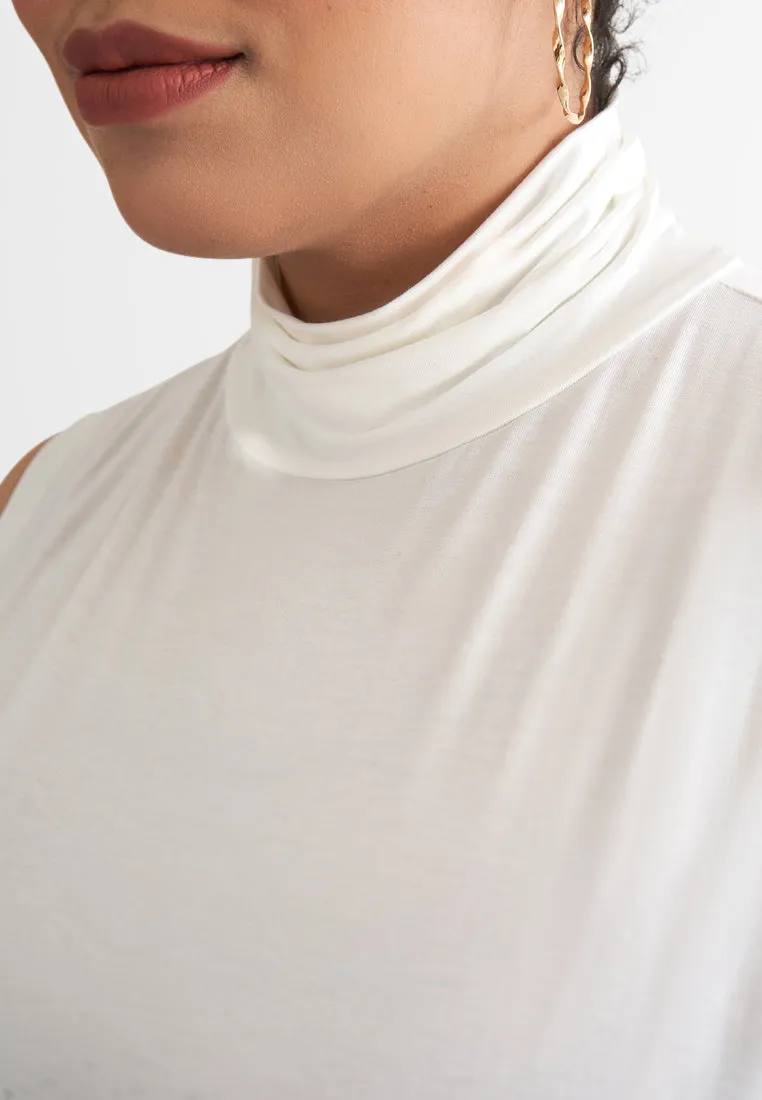 Valia INVISIBLE Bib Turtleneck Inner - White