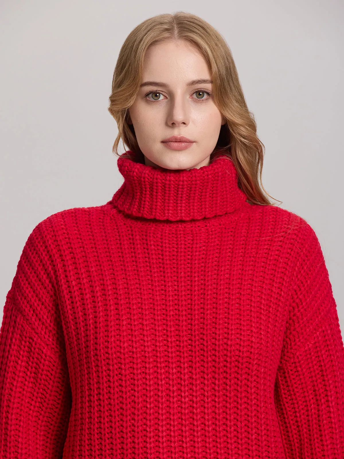 Vida: Turtleneck Shaker Pullover