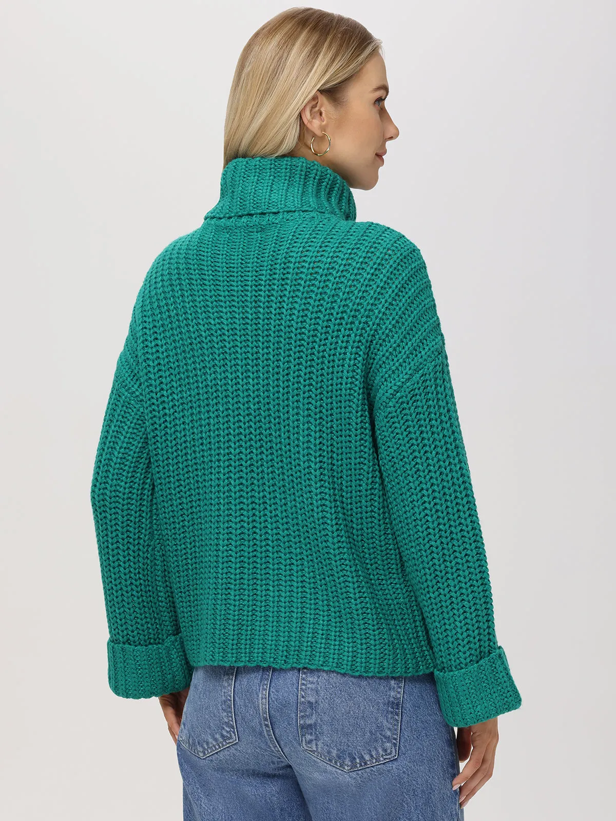 Vida: Turtleneck Shaker Pullover